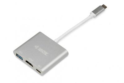 iBox IUH3CFT1 notebook dock & poortreplicator USB 3.2 Gen 1 (3.1 Gen 1) Type-C Zilver