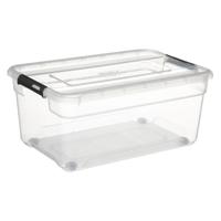5Five opberg kist met deksel - Box - 40 liter - 58 x 39 x 26 cm - kunststof - transparant 5Five opberg kist met deksel - Box - 40 liter - 58 x 39 x 26 cm - kunststof - transparant