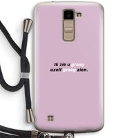 uzelf graag zien: LG K10 (2016) Transparant Hoesje met koord