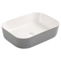 Differnz Zena waskom keramiek | grijs/wit | 48 x 37.5 x 12.5 cm
