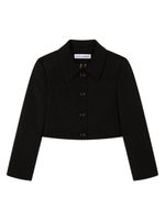 Dolce & Gabbana Kids blazer crop à simple boutonnage - Noir