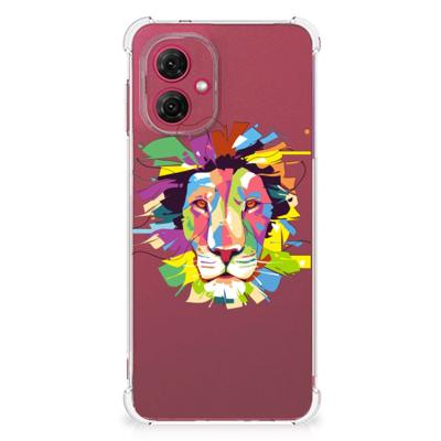 Motorola Moto G55 Stevig | Bumper Hoesje | Lion Color
