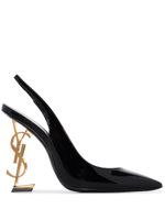 Saint Laurent escarpins Opyum 110 mm vernis à bride arrière - Noir