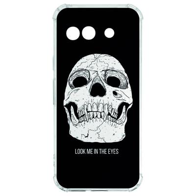 Google Pixel 9a Hoesje - Skull Eyes TPU Antishock Google Pixel 9a Hoesje - Skull Eyes TPU Antishock