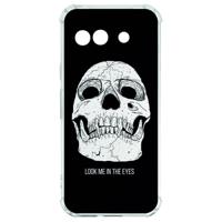 Google Pixel 9a Hoesje - Skull Eyes TPU Antishock Google Pixel 9a Hoesje - Skull Eyes TPU Antishock