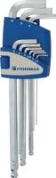 Promat /tecwerk haakse schroevendraaierset | 9-delig kunststof houder | sw 1,5-10 mm | lang kogelkop - 4000825111