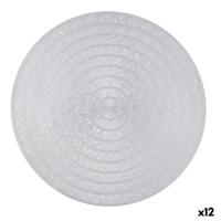 Placemat Quid Habitat Zilverkleurig Plastic Ø 38 cm (12 Stuks)