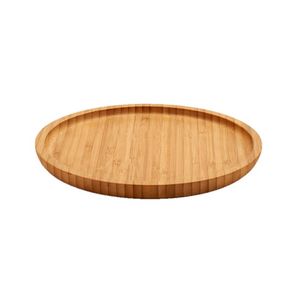 Bamboe houten broodplank/serveerplank/hamplank rond 20 cm - Serveerplanken