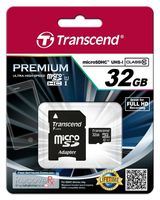 Transcend Premium microSDHC-kaart Industrial 32 GB Class 10, UHS-I Incl. SD-adapter