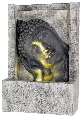 Waterornament Boeddha Grijs met Verlichting Waterornament Boeddha Grijs met Verlichting
