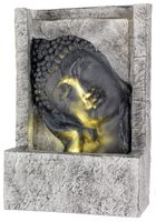 Waterornament Boeddha Grijs met Verlichting - thumbnail