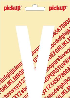 Plakletter Nobel Sticker witte letter V - Pickup