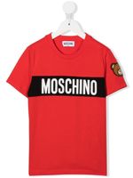 Moschino Kids t-shirt à logo imprimé - Rouge