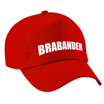 Brabander verkleed petje - baseballcap - rood - voor volwassenen - carnaval Brabander verkleed petje - baseballcap - rood - voor volwassenen - carnaval