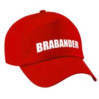 Brabander verkleed petje - baseballcap - rood - voor volwassenen - carnaval