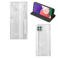 Samsung Galaxy A22 5G Book | Wallet Case | White Wood