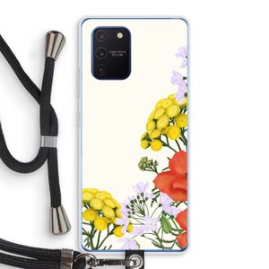 Wilde bloemen: Samsung Galaxy Note 10 Lite Transparant Hoesje met koord