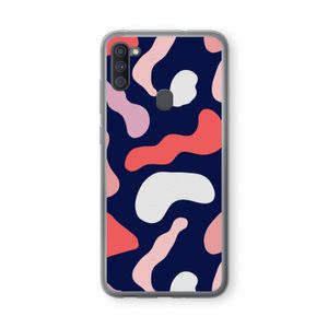 Memphis Shapes Pink: Samsung Galaxy A11 Transparant Hoesje