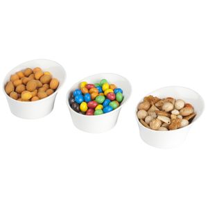 3x Snack serveer schaaltjes keramiek 9 x 5 cm   -