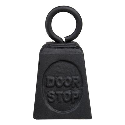 Esschert Design Deurstopper gewicht gietijzer - zwart - B6,5 x H14 cm - Deurstop/deurvastzetter