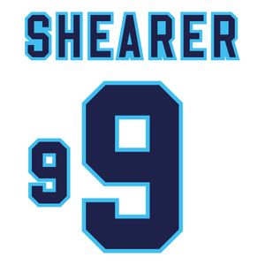 Shearer 9 (Engeland Retro Bedrukking 1996)