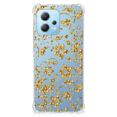 Xiaomi Redmi Note 12 5G Case Gouden Bloemen Xiaomi Redmi Note 12 5G Case Gouden Bloemen