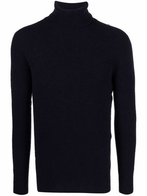 Roberto Collina pull en maille à col roulé - Bleu