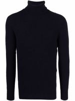 Roberto Collina pull en maille à col roulé - Bleu