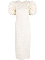 ROTATE BIRGER CHRISTENSEN robe mi-longue à motif en jacquard - Blanc