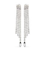 Jimmy Choo boucles d'oreilles Saeda à frange en cristal - Argent