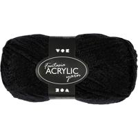 Creativ Company Acrylgaren, zwart, 50gr, 80m