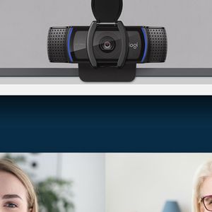 Logitech C920s HD Pro Full HD-webcam 1920 x 1080 Pixel, 1280 x 720 Pixel Klemhouder