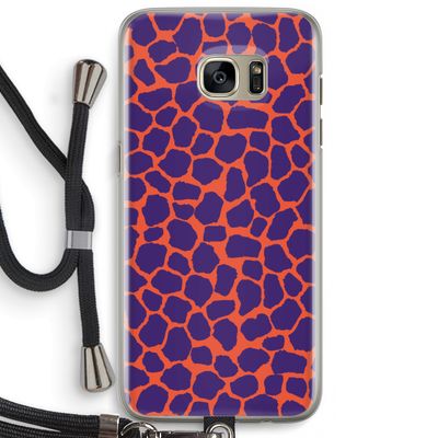 Purple Giraffe: Samsung Galaxy S7 Edge Transparant Hoesje met koord