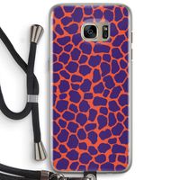 Purple Giraffe: Samsung Galaxy S7 Edge Transparant Hoesje met koord