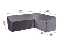 Hoes loungeset hoek hoge rugleuning 270 x 210 x 85 x 65 tot 90 cm AeroCover - Aerocover
