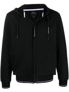 Armani Exchange hoodie à logo imprimé - Noir