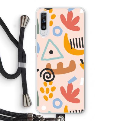 Abstract: Samsung Galaxy A70 Transparant Hoesje met koord
