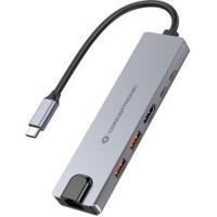 Conceptronic DONN29G laptop dock & poortreplicator Bedraad USB 3.2 Gen 2 (3.1 Gen 2) Type-C Grijs
