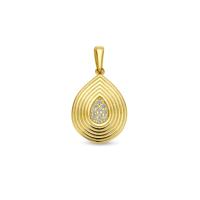 14k Geelgouden Hanger met Zirkonia - Een Stralend Sieraad voor Elke Gelegenheid
