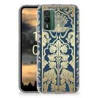 Nokia XR21 TPU Case Beige Flowers - thumbnail