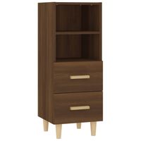 vidaXL Dressoir 34,5x34x90 cm bewerkt hout bruin eikenkleur