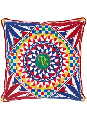 Dolce & Gabbana coussin médium à broderies géométriques - Rouge