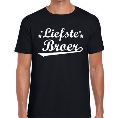 Liefste broer cadeau t-shirt zwart heren Liefste broer cadeau t-shirt zwart heren