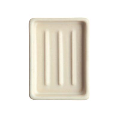 Day 1 Handgemaakt Keramieken Zeepbakje Wit met Ribbels Day 1 Handgemaakt Keramieken Zeepbakje Wit met Ribbels