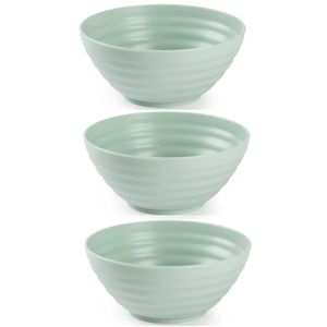 Set van 6x kommetjes/schaaltjes - Dessert/ontbijt - Kunststof - D14 cm - Mintgroen