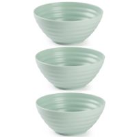 Set van 6x kommetjes/schaaltjes - Dessert/ontbijt - Kunststof - D14 cm - Mintgroen