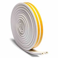 Nordevik® Tochtstrip 6 meter - Zelfklevend - Energiebesparing - Voor Ramen en Deuren - O-profiel - thumbnail