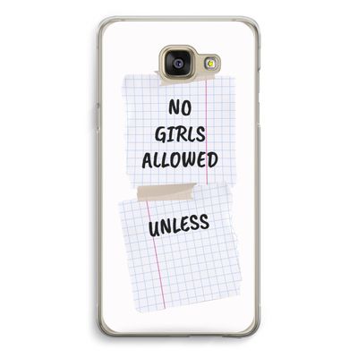No Girls Allowed Unless: Samsung Galaxy A5 (2016) Transparant Hoesje