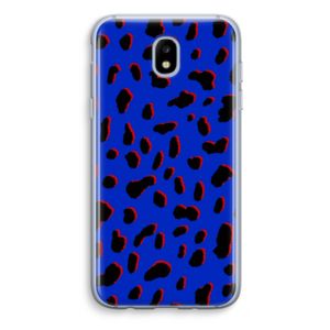 Blue Leopard: Samsung Galaxy J5 (2017) Transparant Hoesje