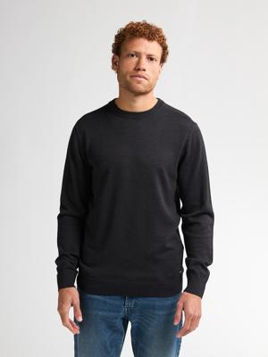 Petrol Knitwear Round Neck Basic M-ros-kwr201 Trui 9111 Deep Black